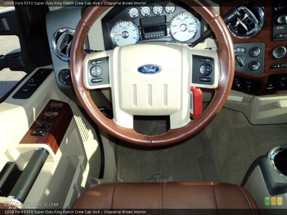 Chaparral Brown Interior Steering Wheel for the 2008 Ford F350 Super Duty King Ranch Crew Cab 4x4 #42694235