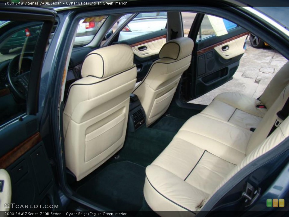 Oyster Beige/English Green Interior Photo for the 2000 BMW 7 Series 740iL Sedan #42694275