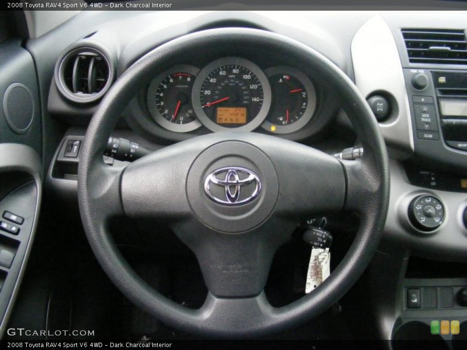 Dark Charcoal Interior Steering Wheel for the 2008 Toyota RAV4 Sport V6 4WD #42698955