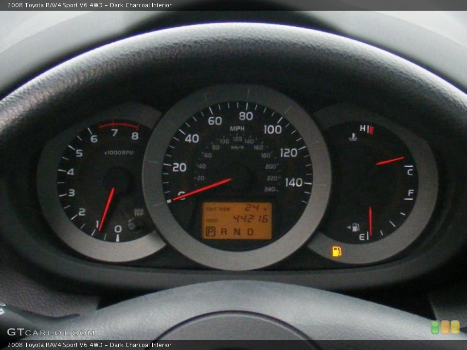 Dark Charcoal Interior Gauges for the 2008 Toyota RAV4 Sport V6 4WD #42698971