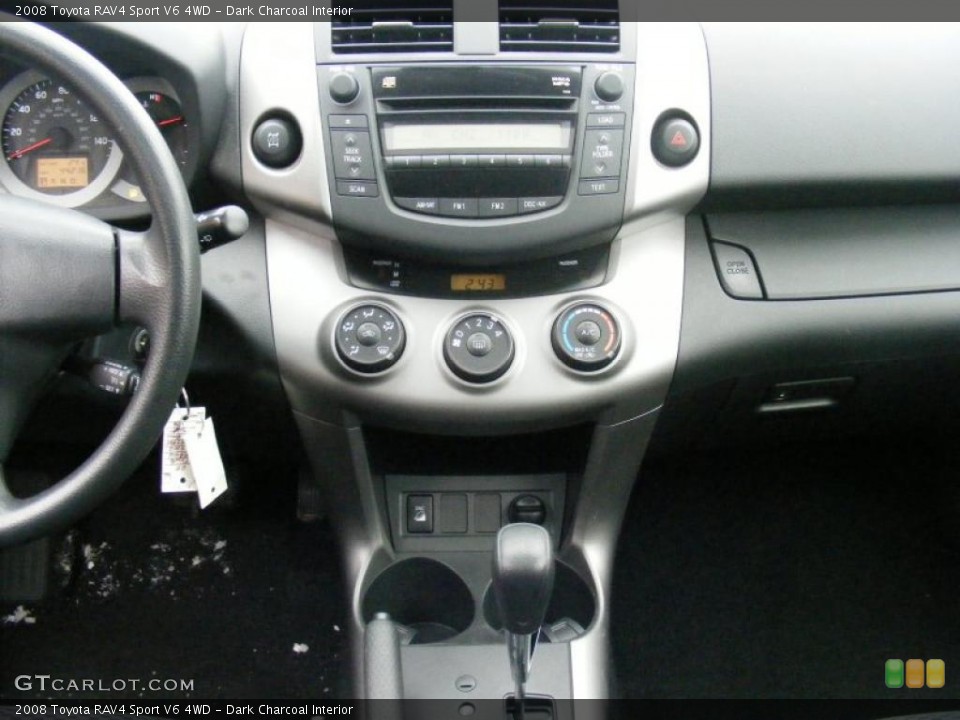 Dark Charcoal Interior Controls for the 2008 Toyota RAV4 Sport V6 4WD #42699007