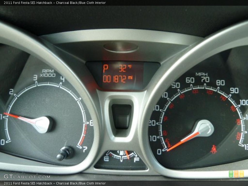 Charcoal Black/Blue Cloth Interior Gauges for the 2011 Ford Fiesta SES Hatchback #42700595
