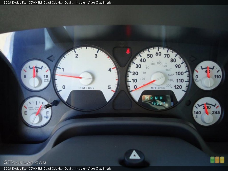 Medium Slate Gray Interior Gauges for the 2009 Dodge Ram 3500 SLT Quad Cab 4x4 Dually #42700923