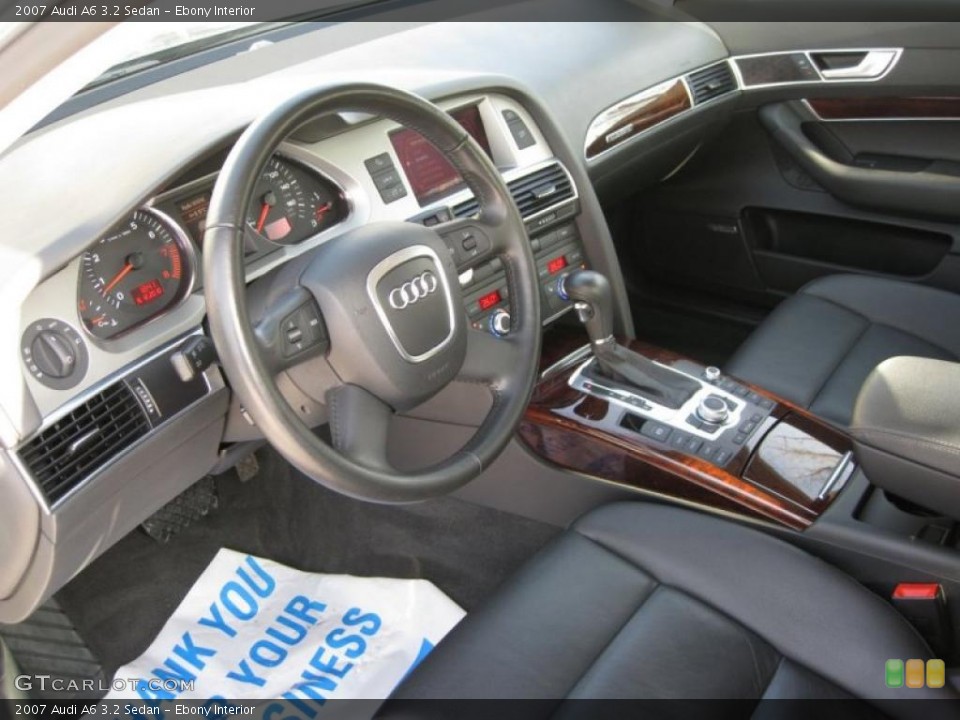 Ebony Interior Prime Interior for the 2007 Audi A6 3.2 Sedan #42706136