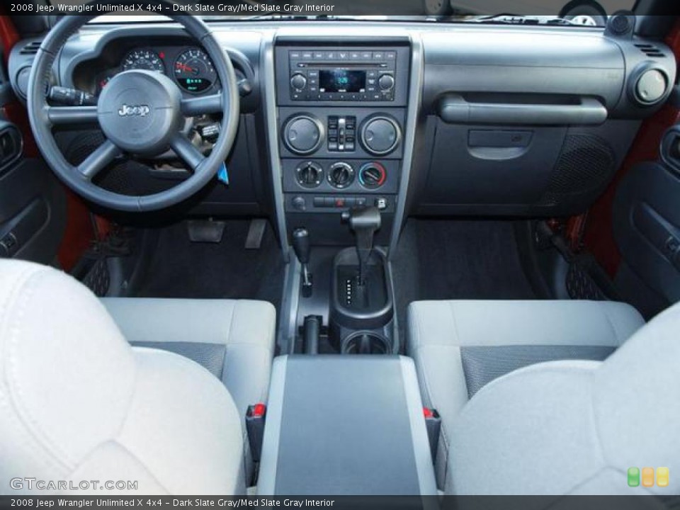 Dark Slate Gray/Med Slate Gray Interior Dashboard for the 2008 Jeep Wrangler Unlimited X 4x4 #42710220
