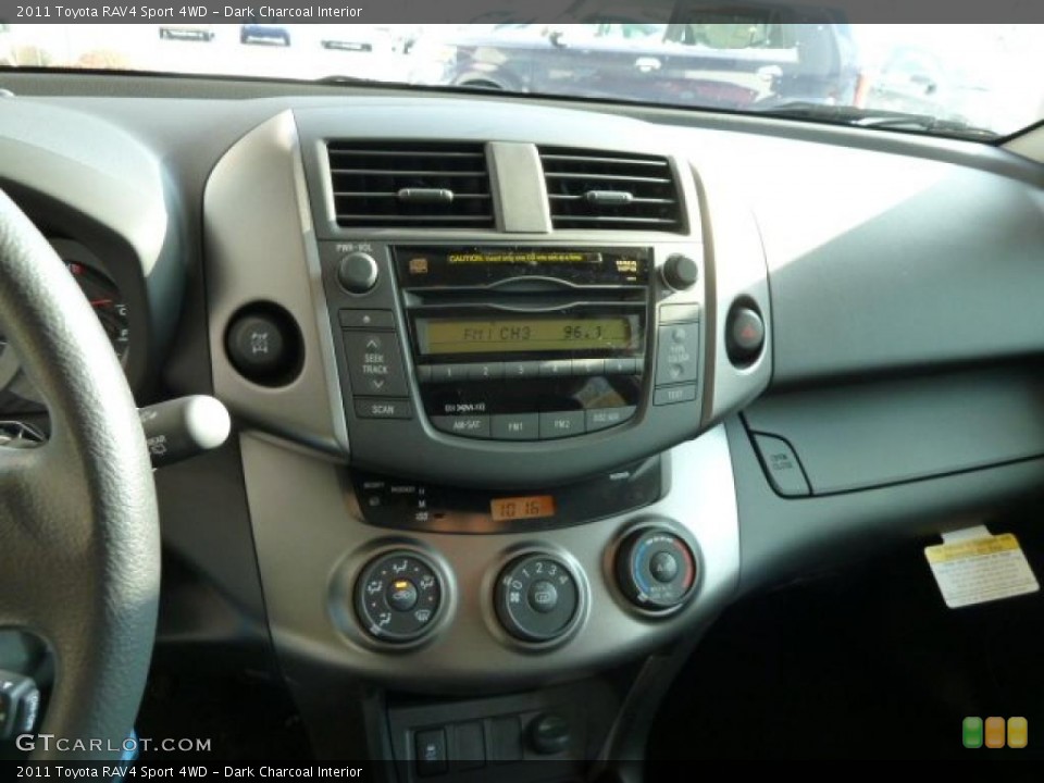 Dark Charcoal Interior Controls for the 2011 Toyota RAV4 Sport 4WD #42711360