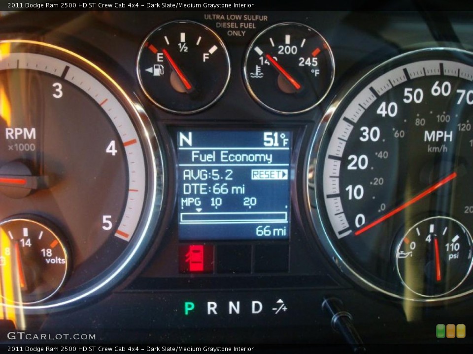 Dark Slate/Medium Graystone Interior Gauges for the 2011 Dodge Ram 2500 HD ST Crew Cab 4x4 #42714056