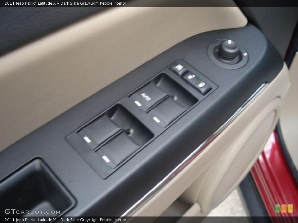 Dark Slate Gray/Light Pebble Interior Controls for the 2011 Jeep Patriot Latitude X #42724101