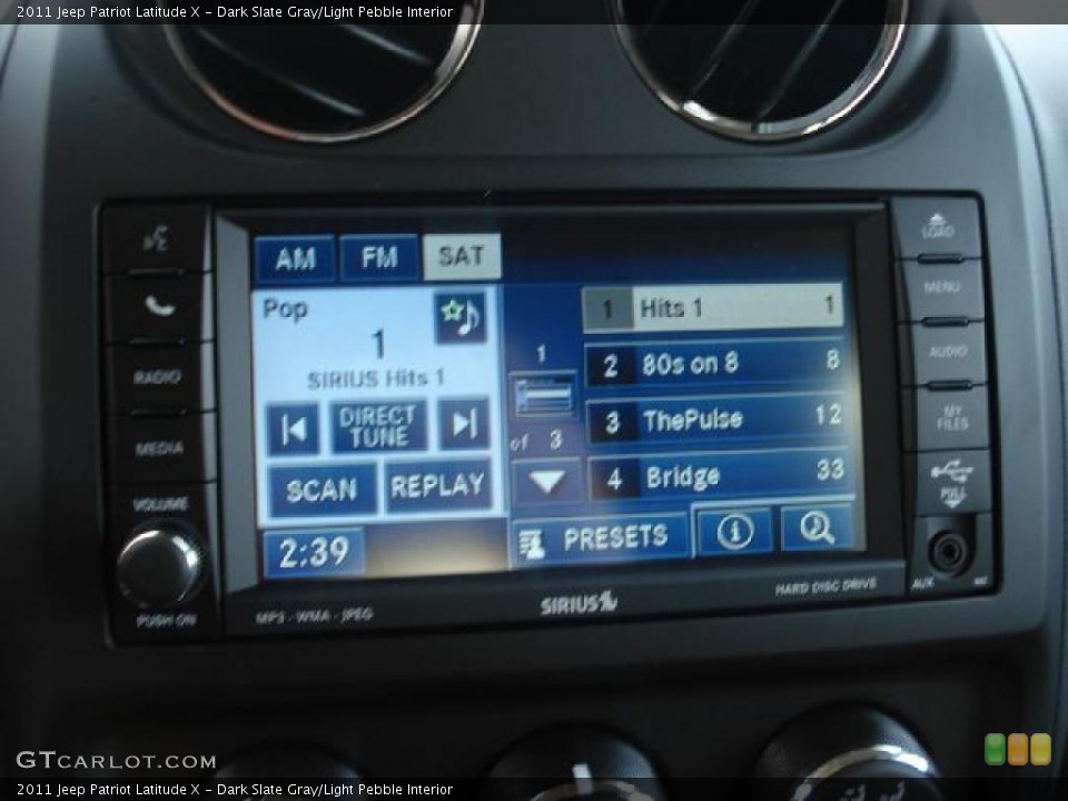 Dark Slate Gray/Light Pebble Interior Controls for the 2011 Jeep Patriot Latitude X #42724105