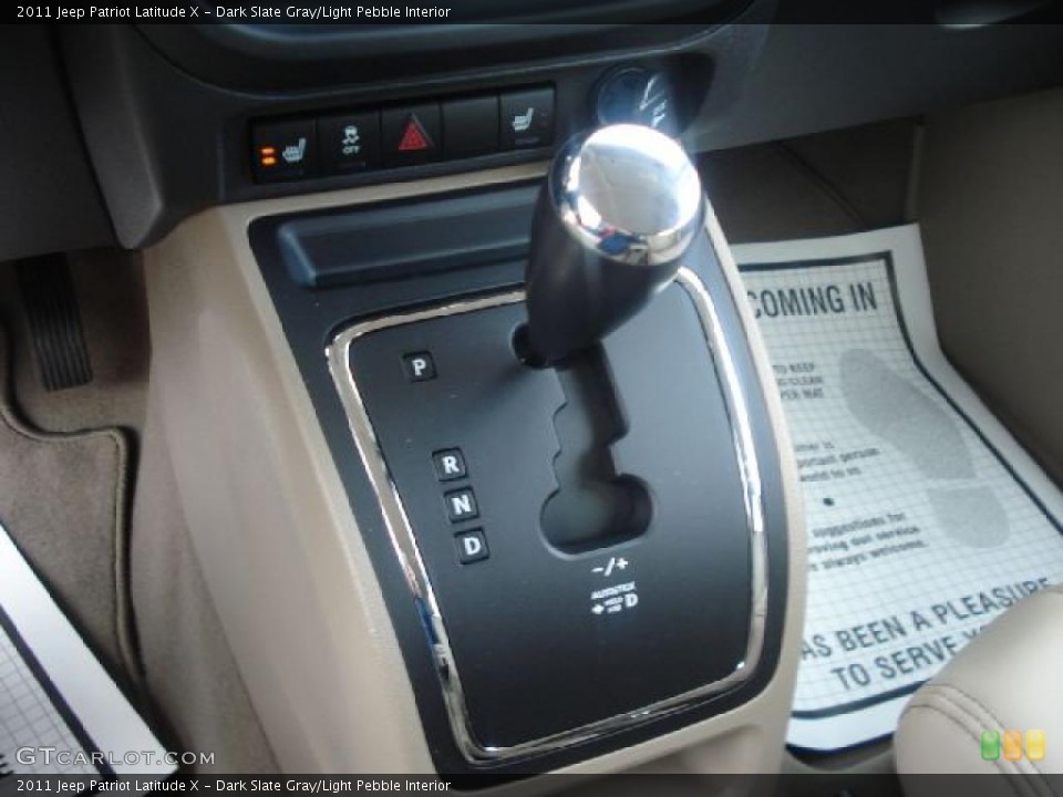 Dark Slate Gray/Light Pebble Interior Transmission for the 2011 Jeep Patriot Latitude X #42724117