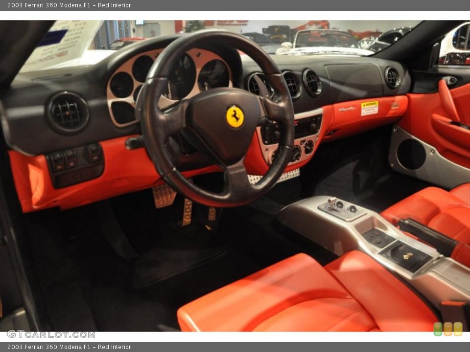 Red Interior Photo for the 2003 Ferrari 360 Modena F1 #42725681