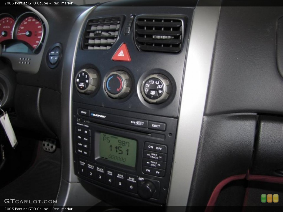 Red Interior Controls for the 2006 Pontiac GTO Coupe #42741304