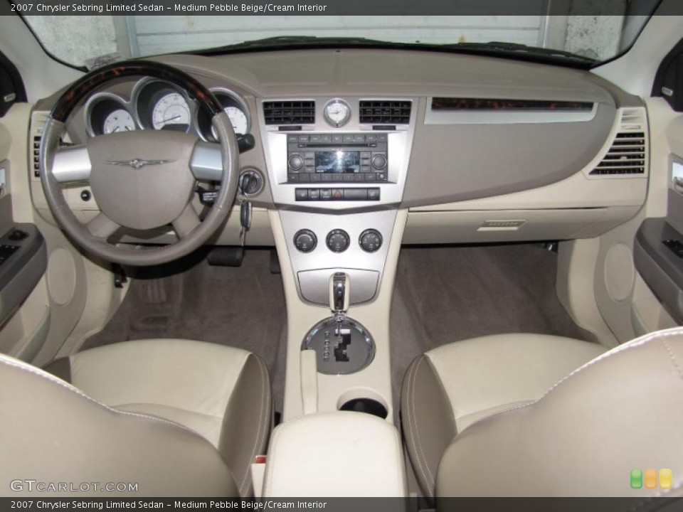 Medium Pebble Beige/Cream Interior Dashboard for the 2007 Chrysler Sebring Limited Sedan #42742548
