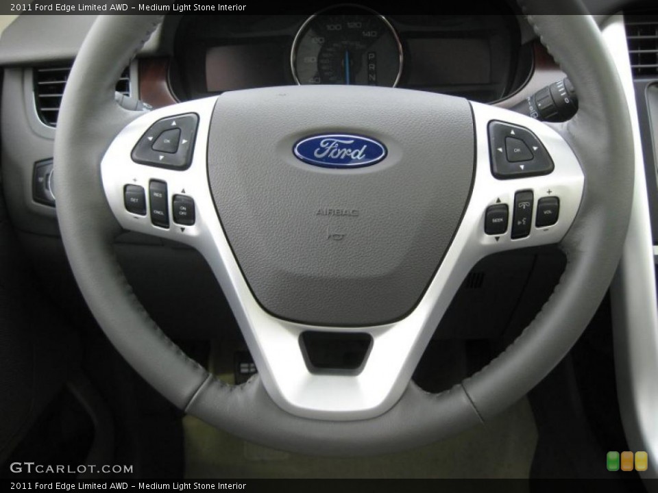 Medium Light Stone Interior Steering Wheel for the 2011 Ford Edge Limited AWD #42743140