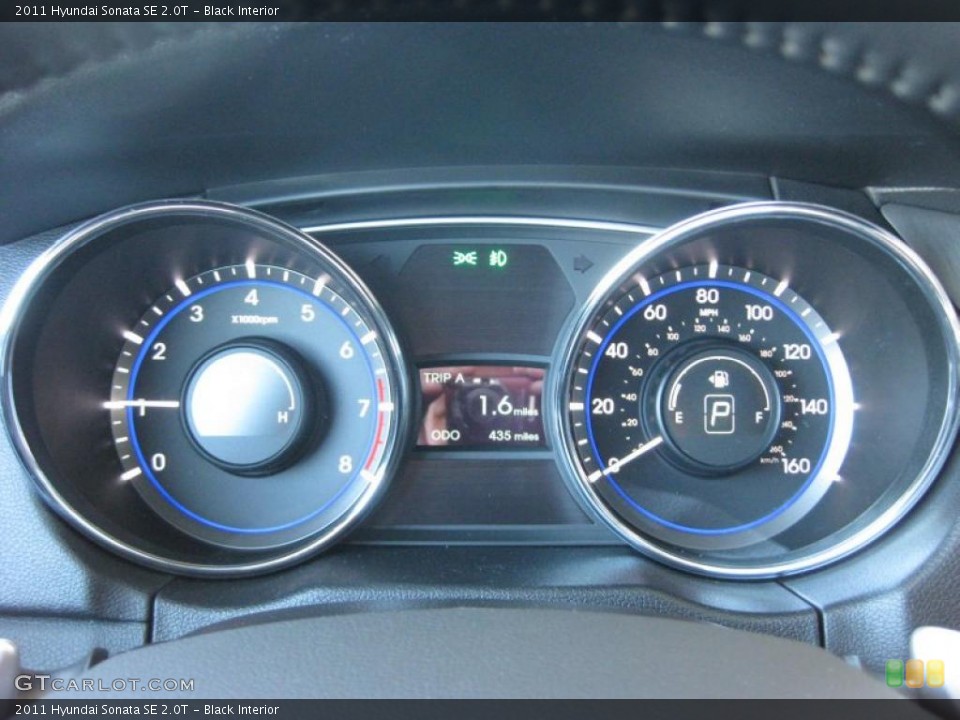 Black Interior Gauges for the 2011 Hyundai Sonata SE 2.0T #42748860