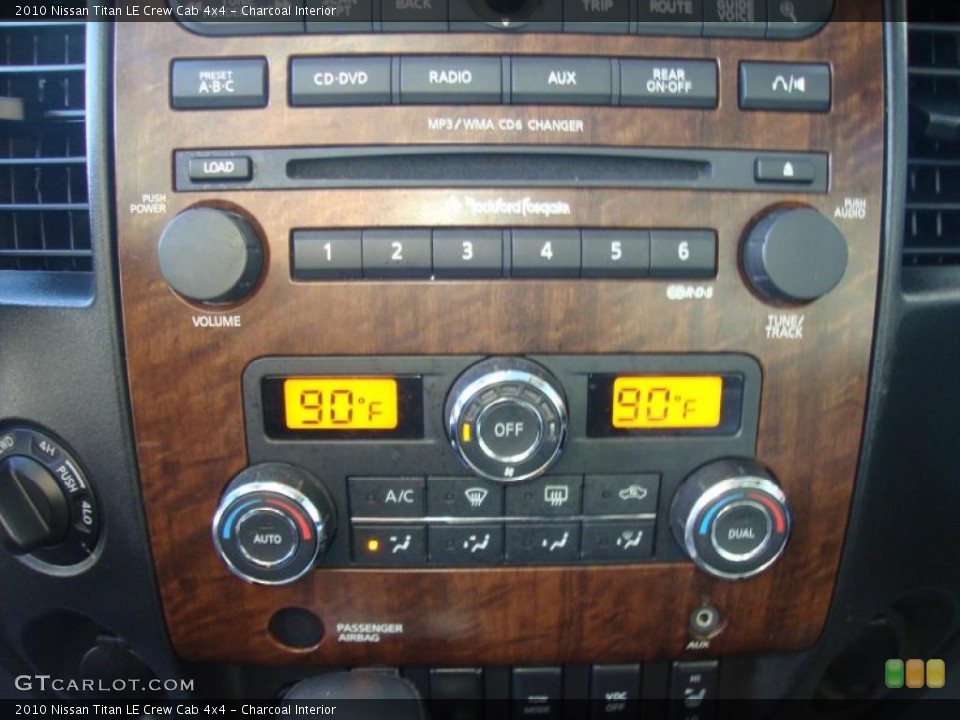 Charcoal Interior Controls for the 2010 Nissan Titan LE Crew Cab 4x4 #42754228