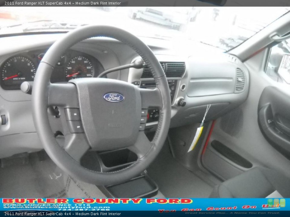 Medium Dark Flint Interior Dashboard for the 2011 Ford Ranger XLT SuperCab 4x4 #42754832