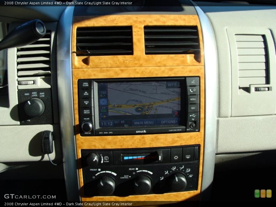 Dark Slate Gray/Light Slate Gray Interior Controls for the 2008 Chrysler Aspen Limited 4WD #42758408