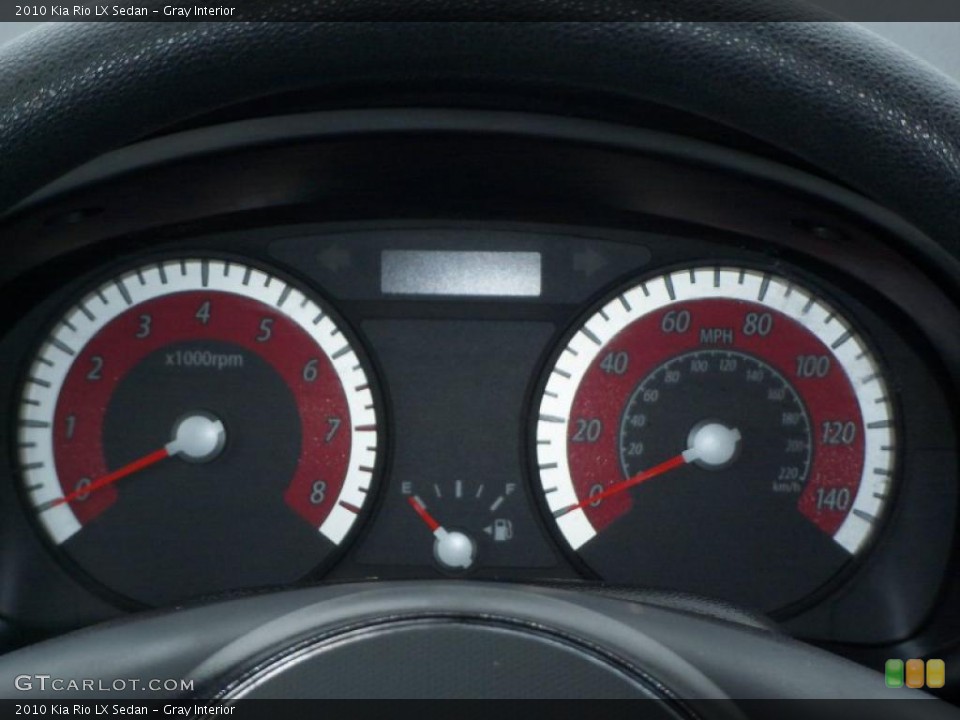Gray Interior Gauges for the 2010 Kia Rio LX Sedan #42760704