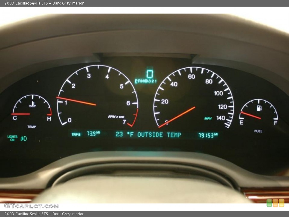 Dark Gray Interior Gauges for the 2003 Cadillac Seville STS #42765472