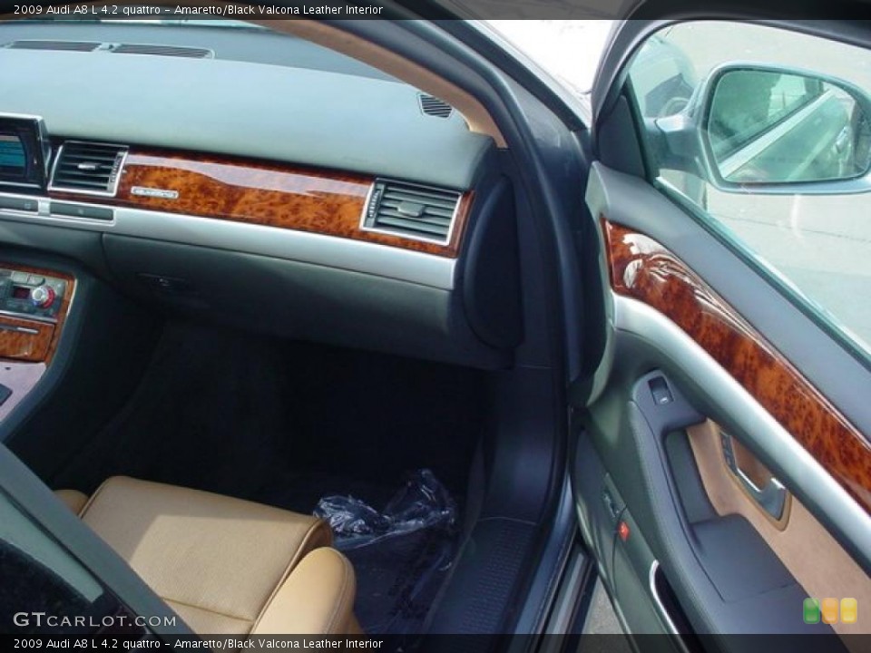 Amaretto/Black Valcona Leather Interior Photo for the 2009 Audi A8 L 4.2 quattro #42765968