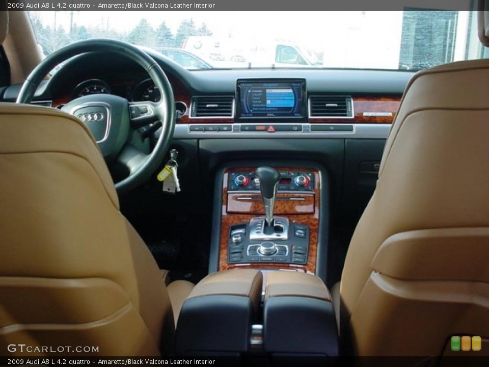 Amaretto/Black Valcona Leather Interior Controls for the 2009 Audi A8 L 4.2 quattro #42765984