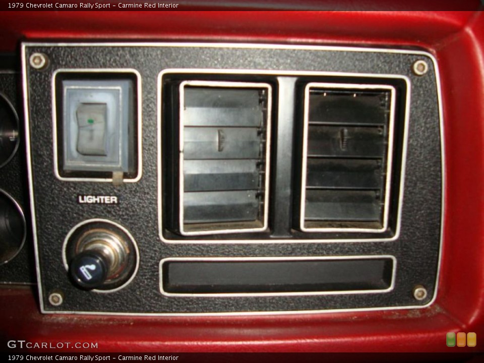 Carmine Red Interior Controls for the 1979 Chevrolet Camaro Rally Sport #42766492