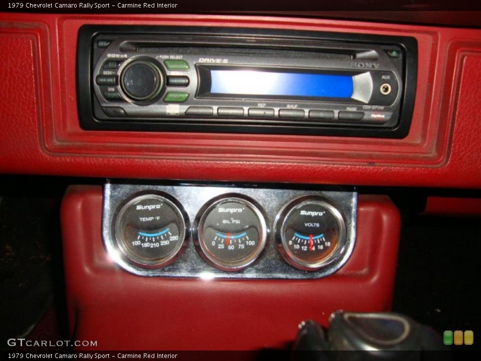 Carmine Red Interior Controls for the 1979 Chevrolet Camaro Rally Sport #42766512