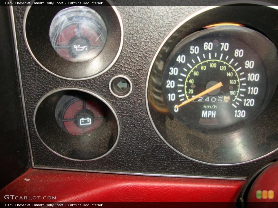 Carmine Red Interior Gauges for the 1979 Chevrolet Camaro Rally Sport #42766576