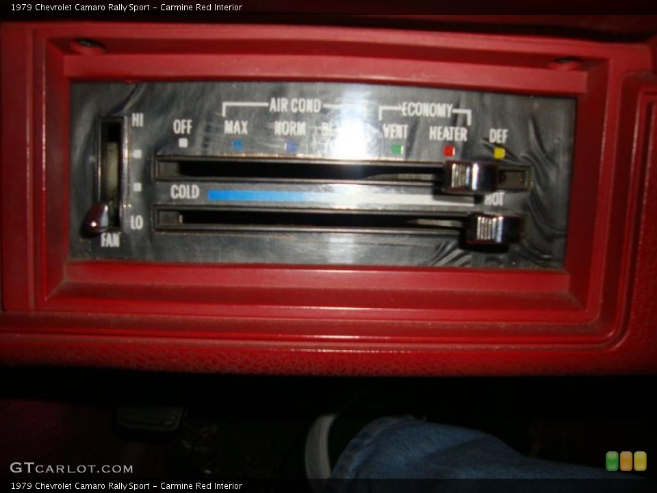 Carmine Red Interior Controls for the 1979 Chevrolet Camaro Rally Sport #42766608