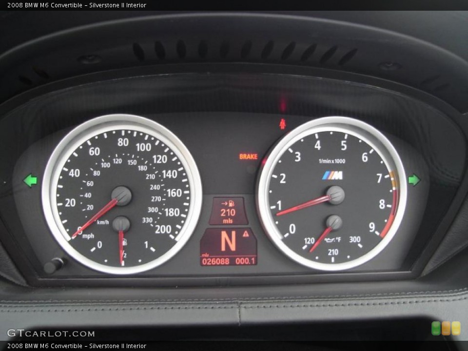 Silverstone II Interior Gauges for the 2008 BMW M6 Convertible #42767152