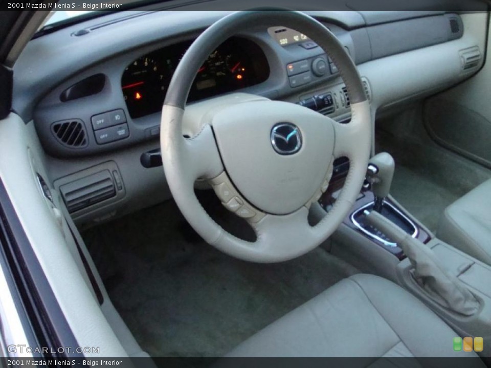 Beige Interior Prime Interior for the 2001 Mazda Millenia S #42768528