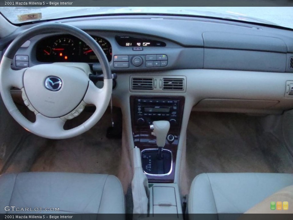 Beige Interior Dashboard for the 2001 Mazda Millenia S #42768812