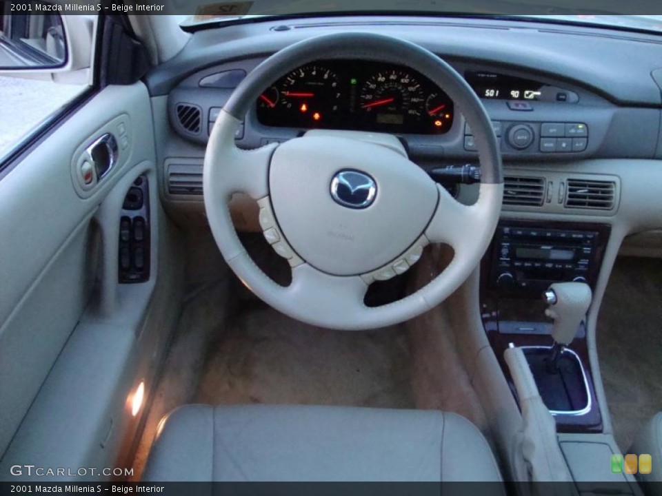 Beige Interior Dashboard for the 2001 Mazda Millenia S #42768828