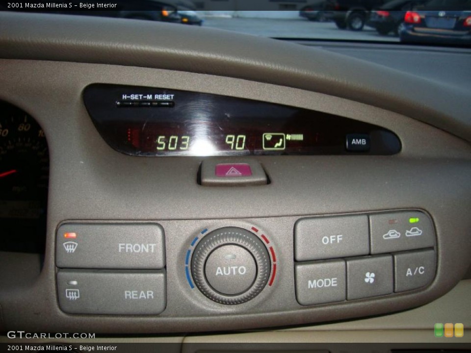 Beige Interior Controls for the 2001 Mazda Millenia S #42769046