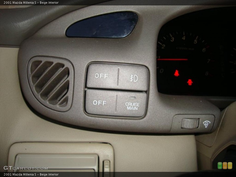 Beige Interior Controls for the 2001 Mazda Millenia S #42769152