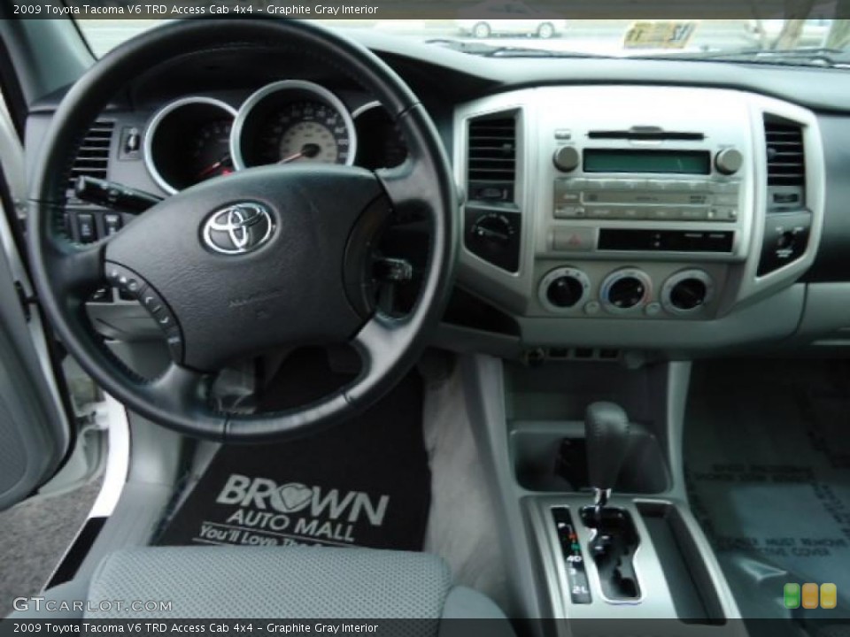 Graphite Gray Interior Dashboard for the 2009 Toyota Tacoma V6 TRD Access Cab 4x4 #42772545