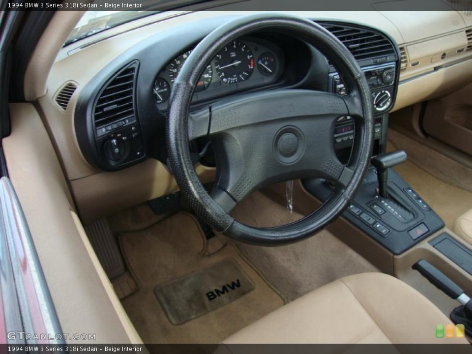 Beige Interior Prime Interior for the 1994 BMW 3 Series 318i Sedan #42772721