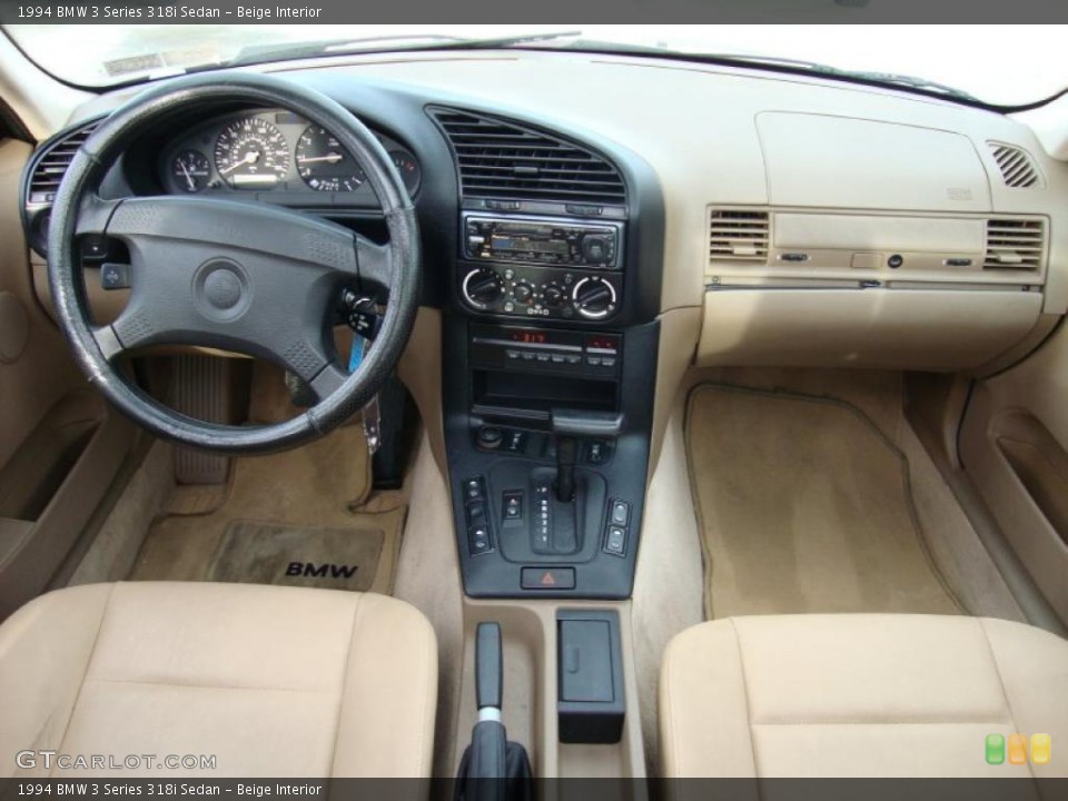 Beige Interior Dashboard for the 1994 BMW 3 Series 318i Sedan #42772961