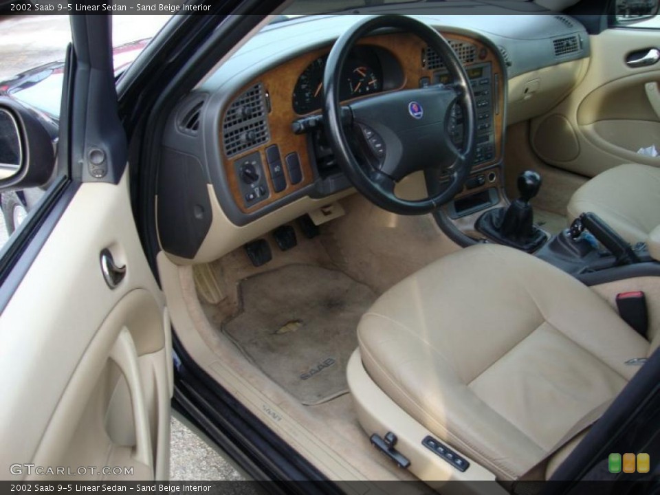 Sand Beige Interior Photo for the 2002 Saab 9-5 Linear Sedan #42774325