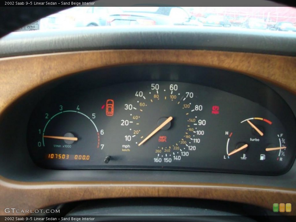 Sand Beige Interior Gauges for the 2002 Saab 9-5 Linear Sedan #42774869