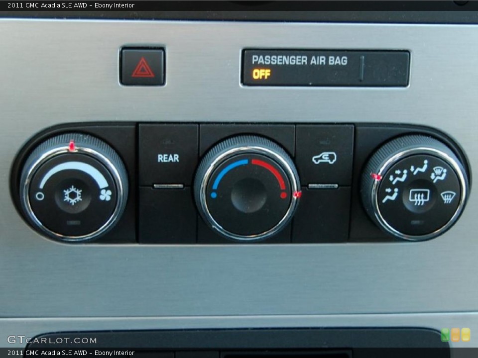 Ebony Interior Controls for the 2011 GMC Acadia SLE AWD #42779437
