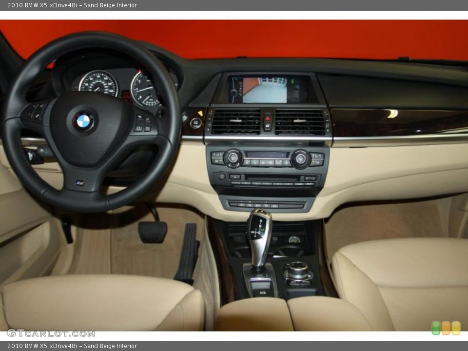Sand Beige Interior Dashboard for the 2010 BMW X5 xDrive48i #42784353