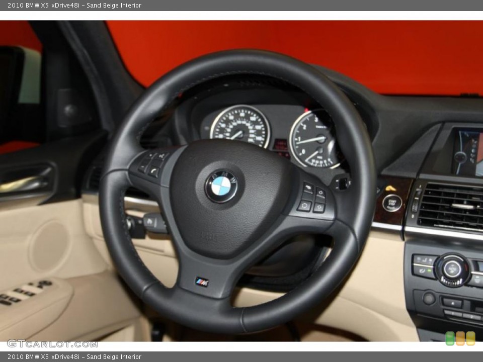 Sand Beige Interior Steering Wheel for the 2010 BMW X5 xDrive48i #42784409