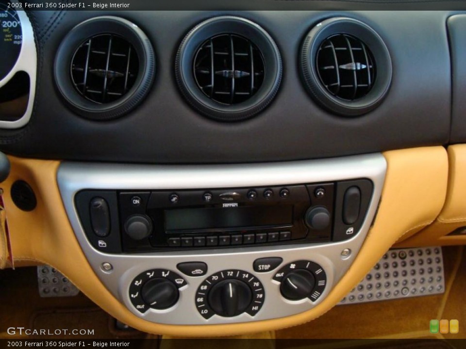 Beige Interior Controls for the 2003 Ferrari 360 Spider F1 #42784761