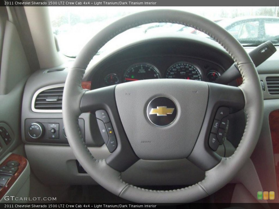 Light Titanium/Dark Titanium Interior Steering Wheel for the 2011 Chevrolet Silverado 1500 LTZ Crew Cab 4x4 #42786577