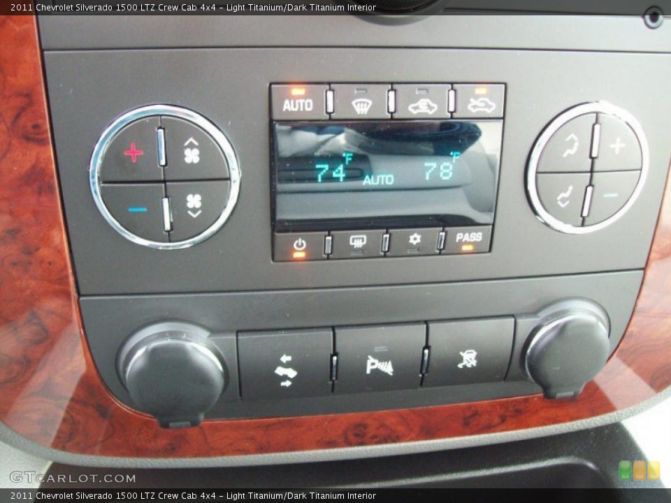 Light Titanium/Dark Titanium Interior Controls for the 2011 Chevrolet Silverado 1500 LTZ Crew Cab 4x4 #42786605