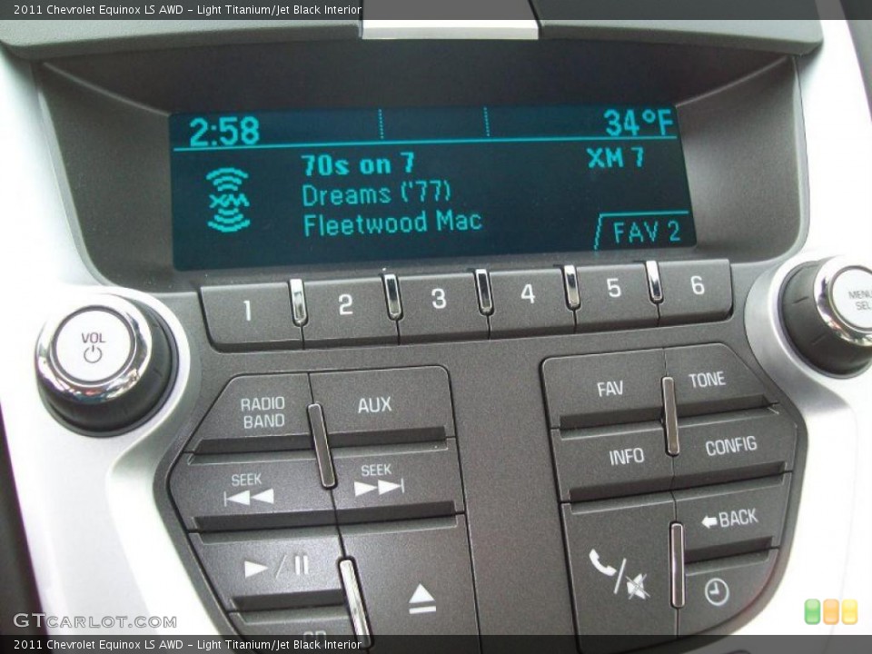 Light Titanium/Jet Black Interior Controls for the 2011 Chevrolet Equinox LS AWD #42787161