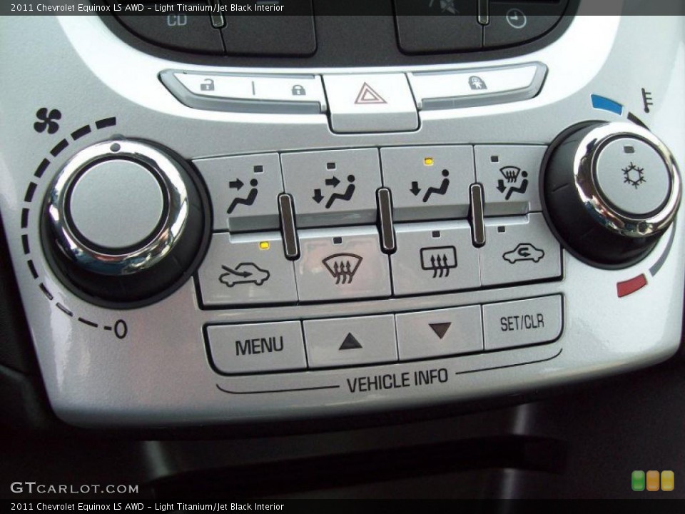 Light Titanium/Jet Black Interior Controls for the 2011 Chevrolet Equinox LS AWD #42787173