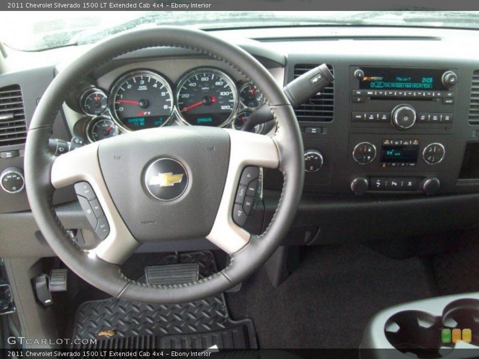 Ebony Interior Dashboard for the 2011 Chevrolet Silverado 1500 LT Extended Cab 4x4 #42787633